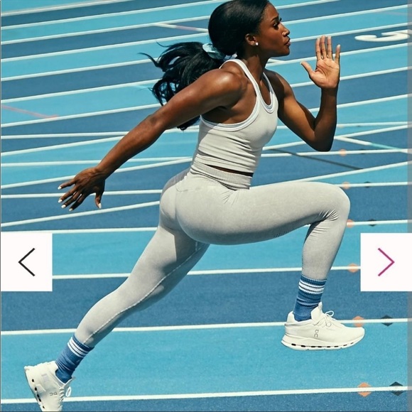 Free People Good Karma Iced Gray NWOT Leggings - Picture 3 of 7